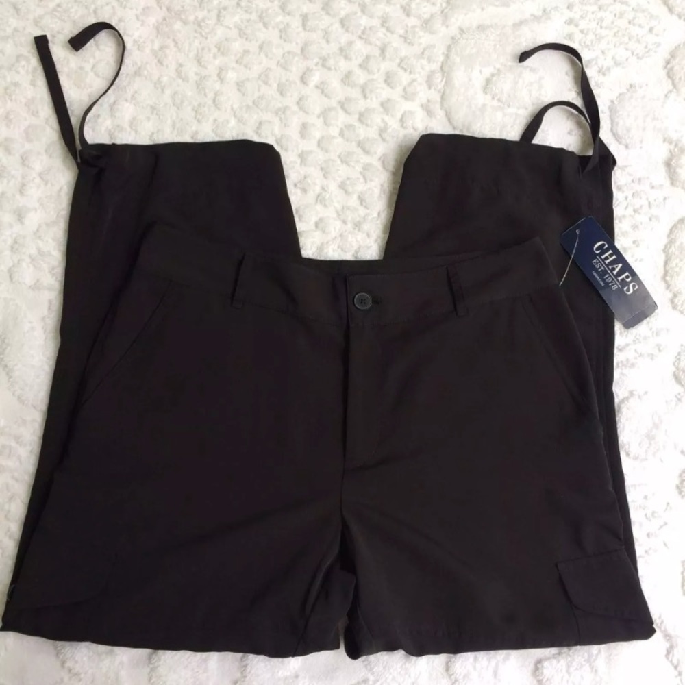 Chaps Womans black cropped pants size 8